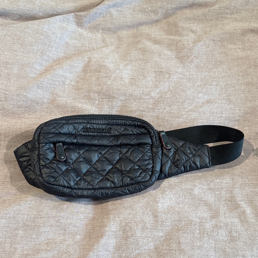MZ Wallace Black Quilted Belt Bag